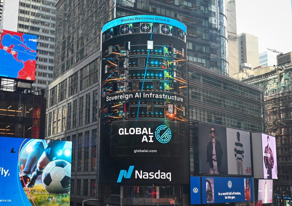 Global AI on Nasdaq, Times Square